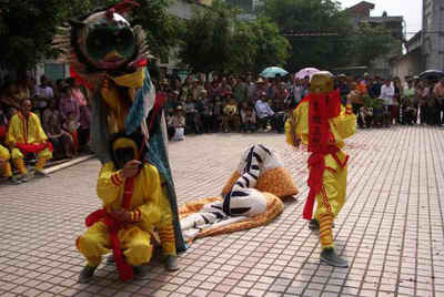 非物质文化遗产的增城貔貅舞