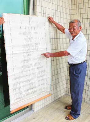 增城市正果镇到蔚村老翁 续修百年族谱数十载