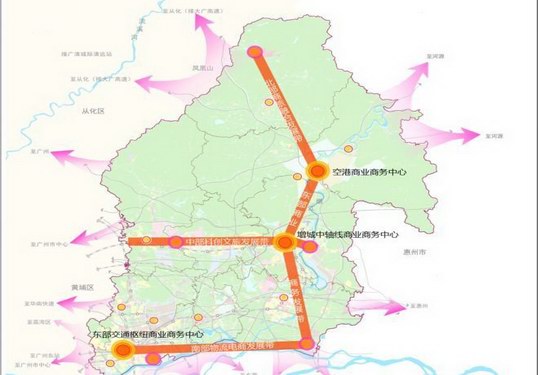 起飞:增城区17个商业中心规划震撼公示 还有空港经济+轨道经济加持