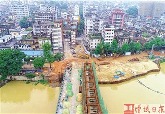 增城区东门桥重建进度出现滞后 拆迁户52平方房屋提出四套住房补偿要求