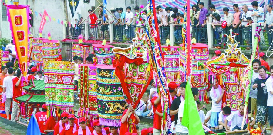 共骇群龙水上游 楚乡遗俗至今留 增城区新塘镇的"龙船景"将文化代代传承